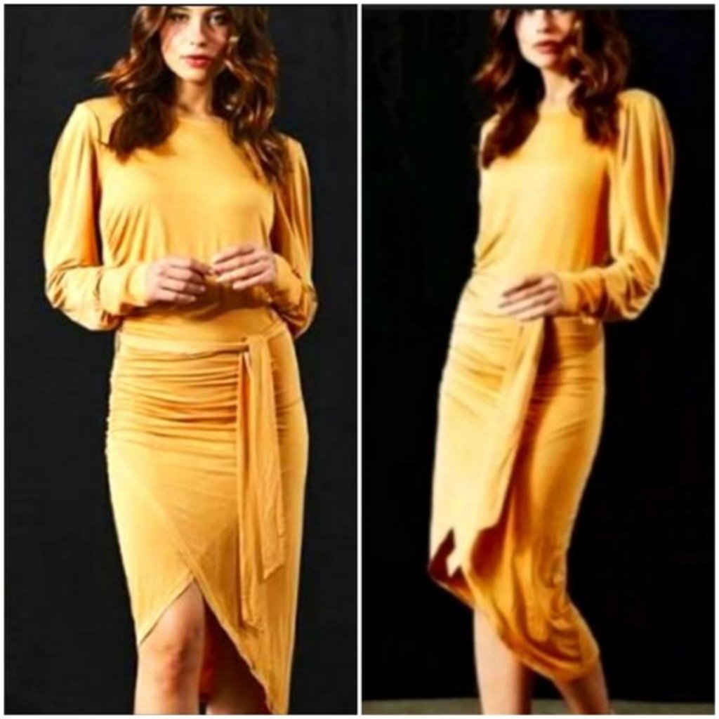 Young Fabulous & Broke Keylen Midi Dress In Marigold Size Small